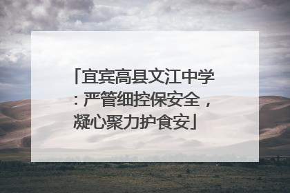 宜宾高县文江中学：严管细控保安全，凝心聚力护食安