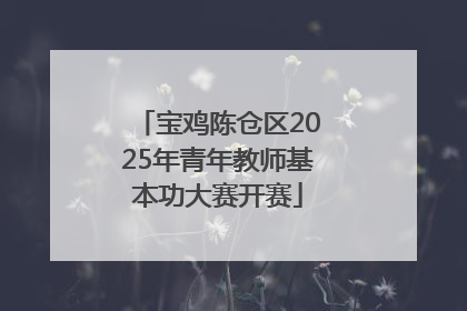 宝鸡陈仓区2025年青年教师基本功大赛开赛