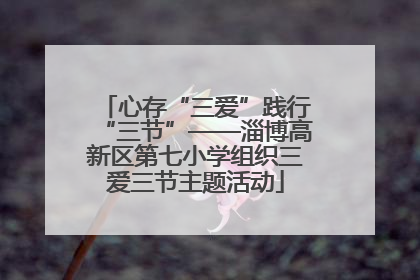 心存“三爱”践行“三节”——淄博高新区第七小学组织三爱三节主题活动