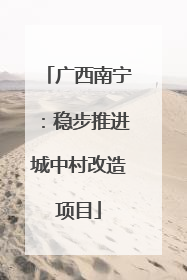 广西南宁：稳步推进城中村改造项目