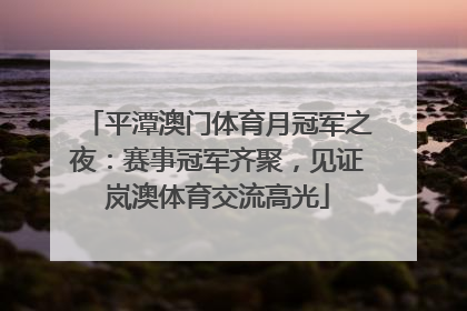 平潭澳门体育月冠军之夜：赛事冠军齐聚，见证岚澳体育交流高光