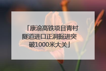 康渝高铁项目青村隧道进口正洞掘进突破1000米大关