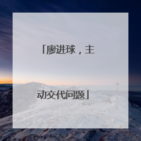 廖进球，主动交代问题