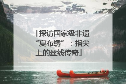 探访国家级非遗“夏布绣”：指尖上的丝线传奇