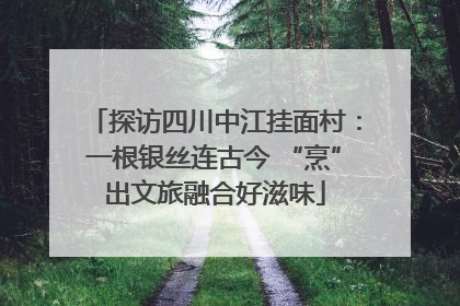 探访四川中江挂面村：一根银丝连古今 “烹”出文旅融合好滋味