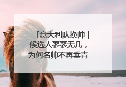 意大利队换帅｜候选人寥寥无几，为何名帅不再垂青“蓝衣军团”？