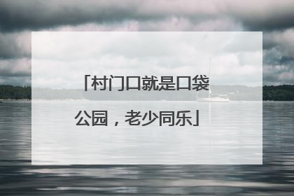 村门口就是口袋公园，老少同乐