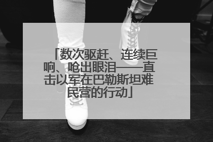数次驱赶、连续巨响、呛出眼泪——直击以军在巴勒斯坦难民营的行动