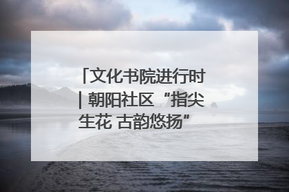文化书院进行时｜朝阳社区“指尖生花 古韵悠扬”公益课堂开课了