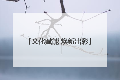 文化赋能 焕新出彩