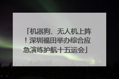 机器狗、无人机上阵！深圳福田举办综合应急演练护航十五运会