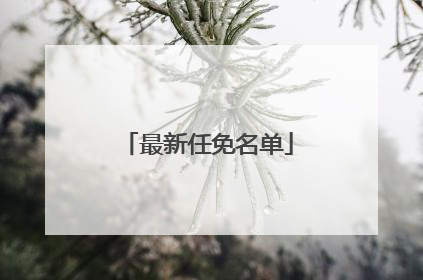 最新任免名单