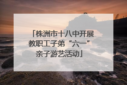 株洲市十八中开展教职工子弟“六一”亲子游艺活动