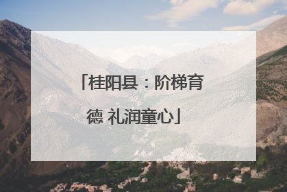 桂阳县:阶梯育德 礼润童心