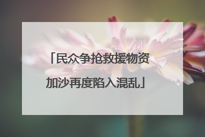 民众争抢救援物资 加沙再度陷入混乱