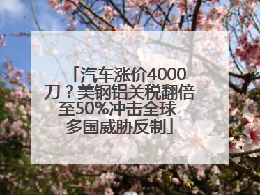 汽车涨价4000刀？美钢铝关税翻倍至50%冲击全球 多国威胁反制