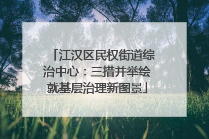 江汉区民权街道综治中心：三措并举绘就基层治理新图景