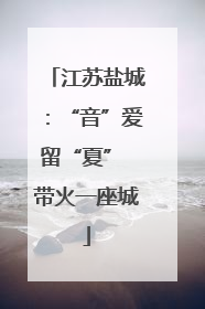 江苏盐城：“音”爱留“夏” 带火一座城