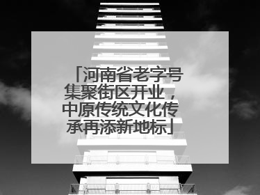 河南省老字号集聚街区开业，中原传统文化传承再添新地标
