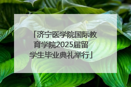 济宁医学院国际教育学院2025届留学生毕业典礼举行