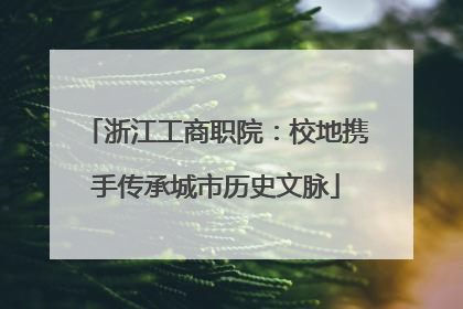 浙江工商职院：校地携手传承城市历史文脉