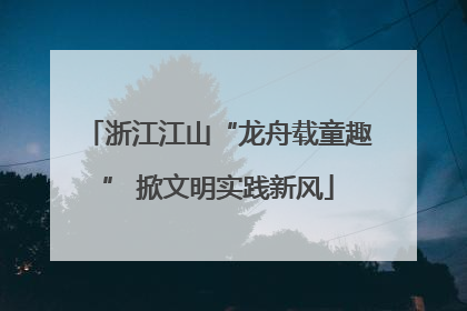 浙江江山“龙舟载童趣” 掀文明实践新风