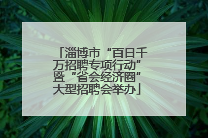 淄博市“百日千万招聘专项行动”暨“省会经济圈”大型招聘会举办