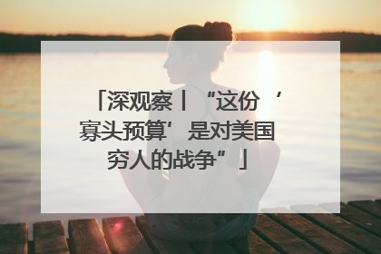 深观察丨“这份‘寡头预算’是对美国穷人的战争”