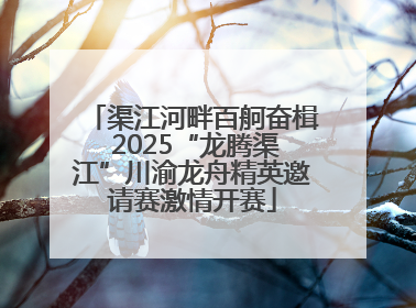 渠江河畔百舸奋楫 2025“龙腾渠江”川渝龙舟精英邀请赛激情开赛