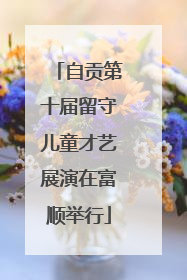 自贡第十届留守儿童才艺展演在富顺举行