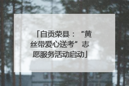 自贡荣县：“黄丝带爱心送考”志愿服务活动启动