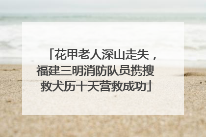 花甲老人深山走失，福建三明消防队员携搜救犬历十天营救成功