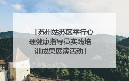 苏州姑苏区举行心理健康指导员实践培训成果展演活动