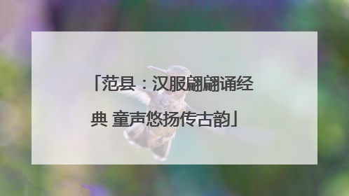 范县：汉服翩翩诵经典 童声悠扬传古韵