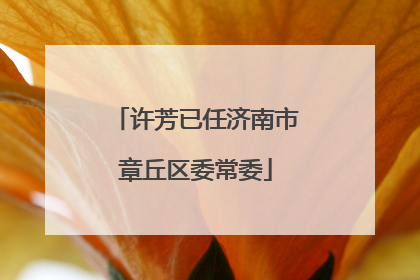 许芳已任济南市章丘区委常委