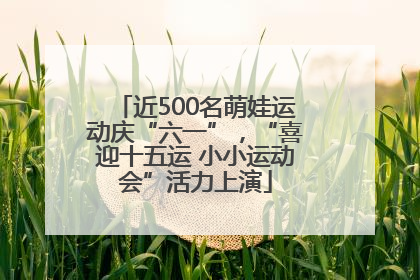 近500名萌娃运动庆“六一”，“喜迎十五运 小小运动会”活力上演