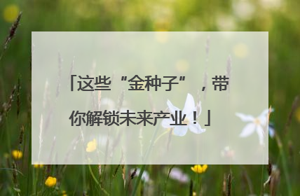 这些“金种子”，带你解锁未来产业！