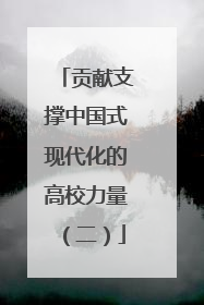 贡献支撑中国式现代化的高校力量（二）