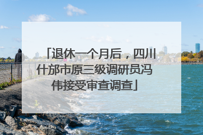 退休一个月后，四川什邡市原三级调研员冯伟接受审查调查