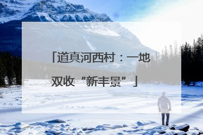 道真河西村：一地双收“新丰景”