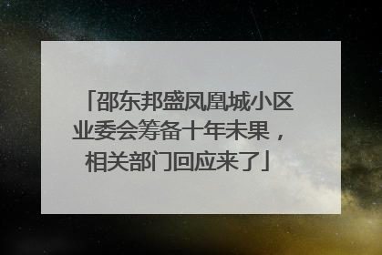 邵东邦盛凤凰城小区业委会筹备十年未果，相关部门回应来了
