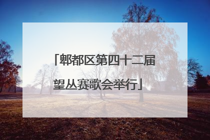 郫都区第四十二届望丛赛歌会举行