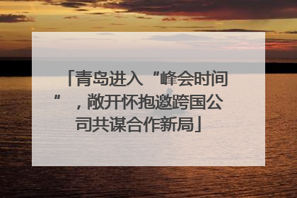青岛进入“峰会时间”，敞开怀抱邀跨国公司共谋合作新局