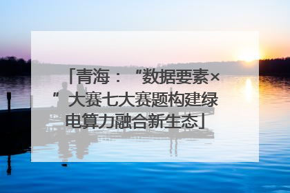 青海：“数据要素×”大赛七大赛题构建绿电算力融合新生态