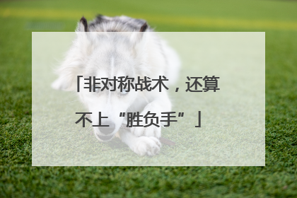非对称战术，还算不上“胜负手”