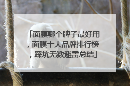 面膜哪个牌子最好用，面膜十大品牌排行榜，踩坑无数避雷总结