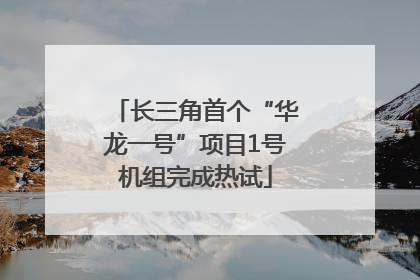 长三角首个“华龙一号”项目1号机组完成热试