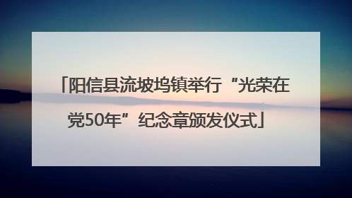 阳信县流坡坞镇举行“光荣在党50年”纪念章颁发仪式