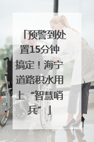 预警到处置15分钟搞定！海宁道路积水用上“智慧哨兵”