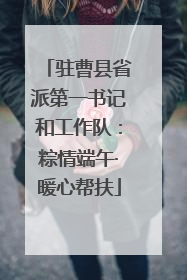 驻曹县省派第一书记和工作队：粽情端午·暖心帮扶
